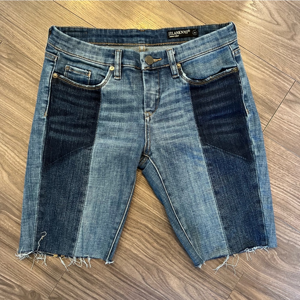 Blank NYC Women's Two-Tone cutoff bermuda shorts sz 26